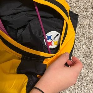 Reservable Steelers jacket.